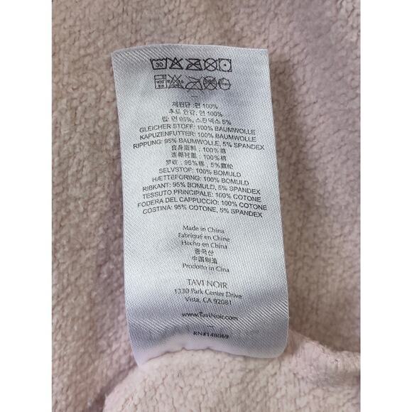 Tavi Noir Semi Cropped Blush Pink Hoodie Athleisure Loungewear Sporty Chic Small - Picture 8 of 10